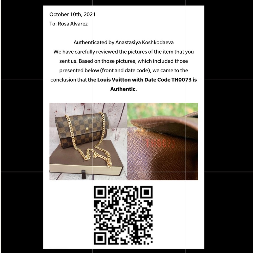 💯 % AUTHENTIC LUIS VUITTON DAMIER EBENE WALLET - Picture 4 of 16